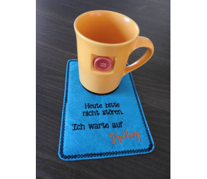 Stickdatei ITH - Mug Rug Spruch "Do not Disturb"